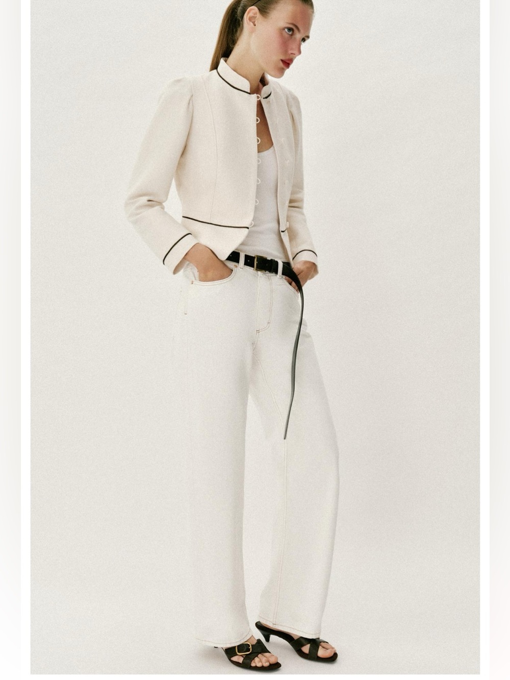 Zara Tailored Piping Blazer NWT - Picture 10 of 16